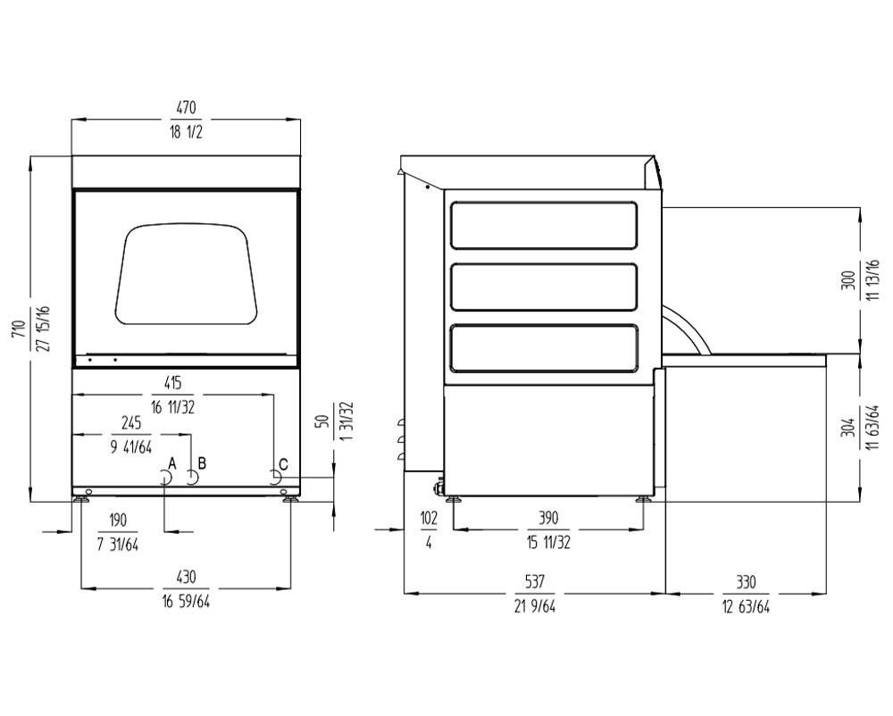 Sammic Active AX-40 Glasswasher 400mm Basket