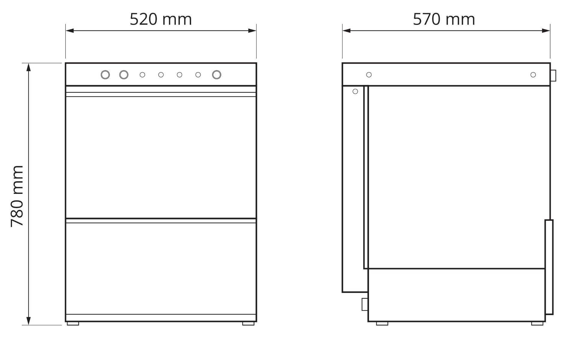 Kingfisher Glasswasher 400mm Basket