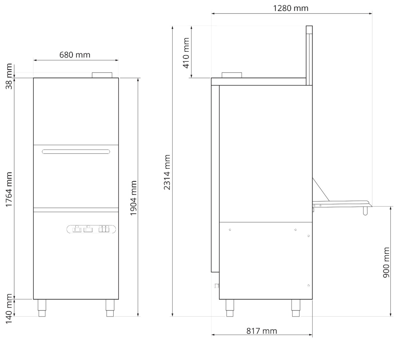 Mach MLP60E Utensil Washer 55x69cm Single Basket