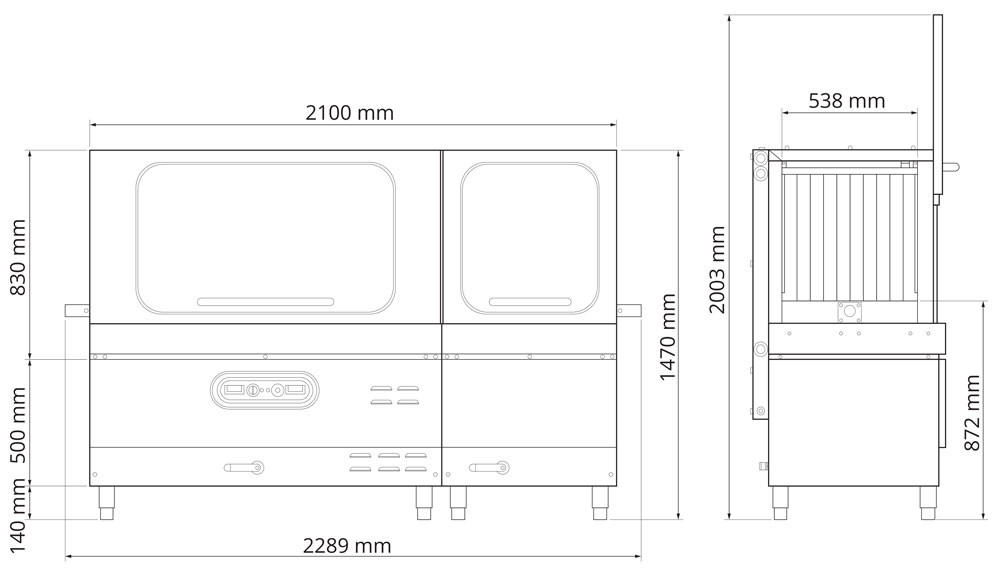 Mach MST210 Rack Conveyor Tunnel Dishwasher