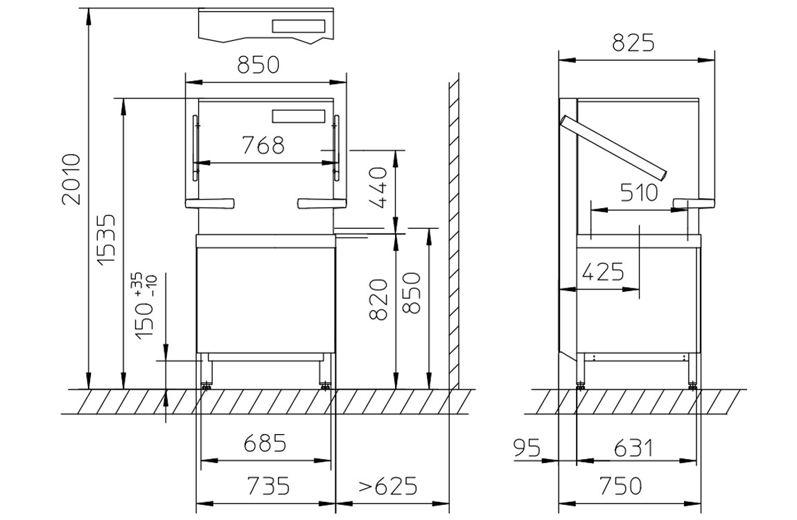 Winterhalter PT-L Hybrid Utensil Washer Pass Through Dishwasher