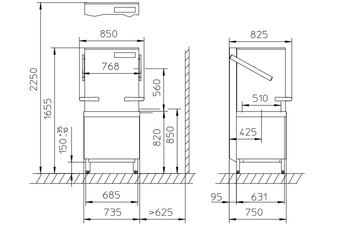Winterhalter PT-XL Hybrid Utensil Washer Pass Through Dishwasher