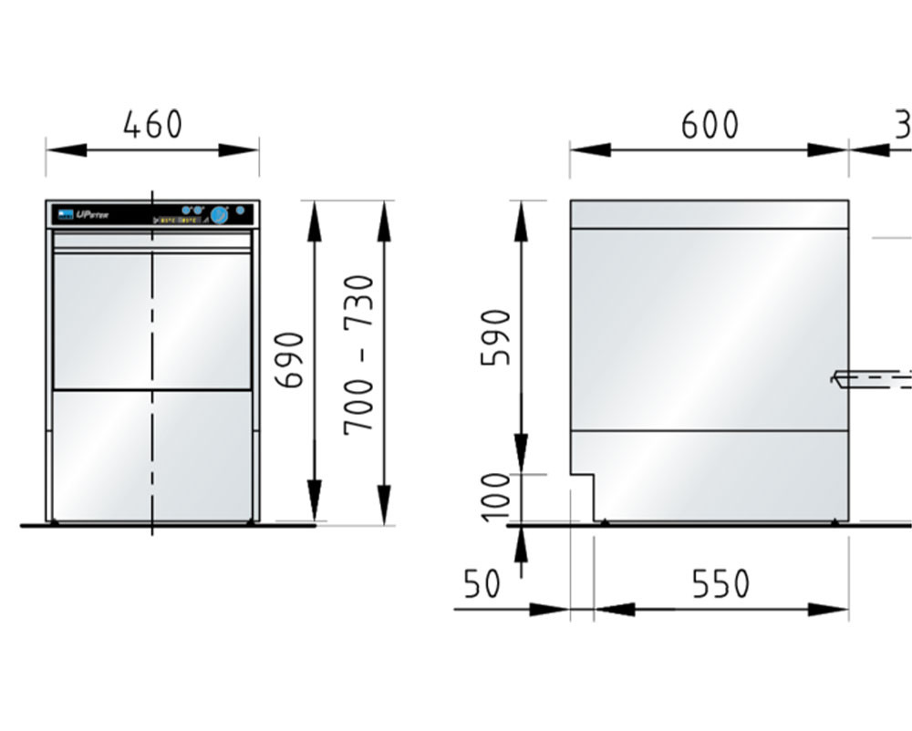 Meiko UPster U400 Glasswasher 400mm Basket