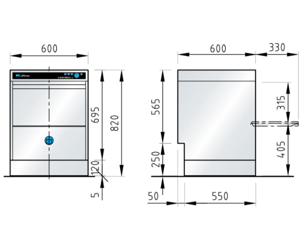 Meiko UPster U500-GiO Commercial Dishwasher 500mm Basket with Reverse Osmosis