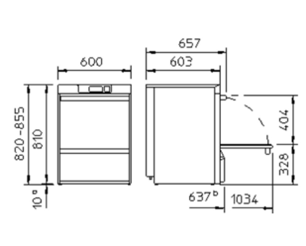 Winterhalter UC-L Glasswasher 500mm Basket