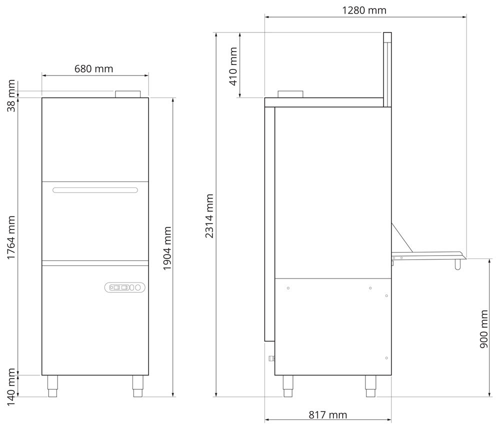 Mach Utensil Washer 55x69cm Single Basket