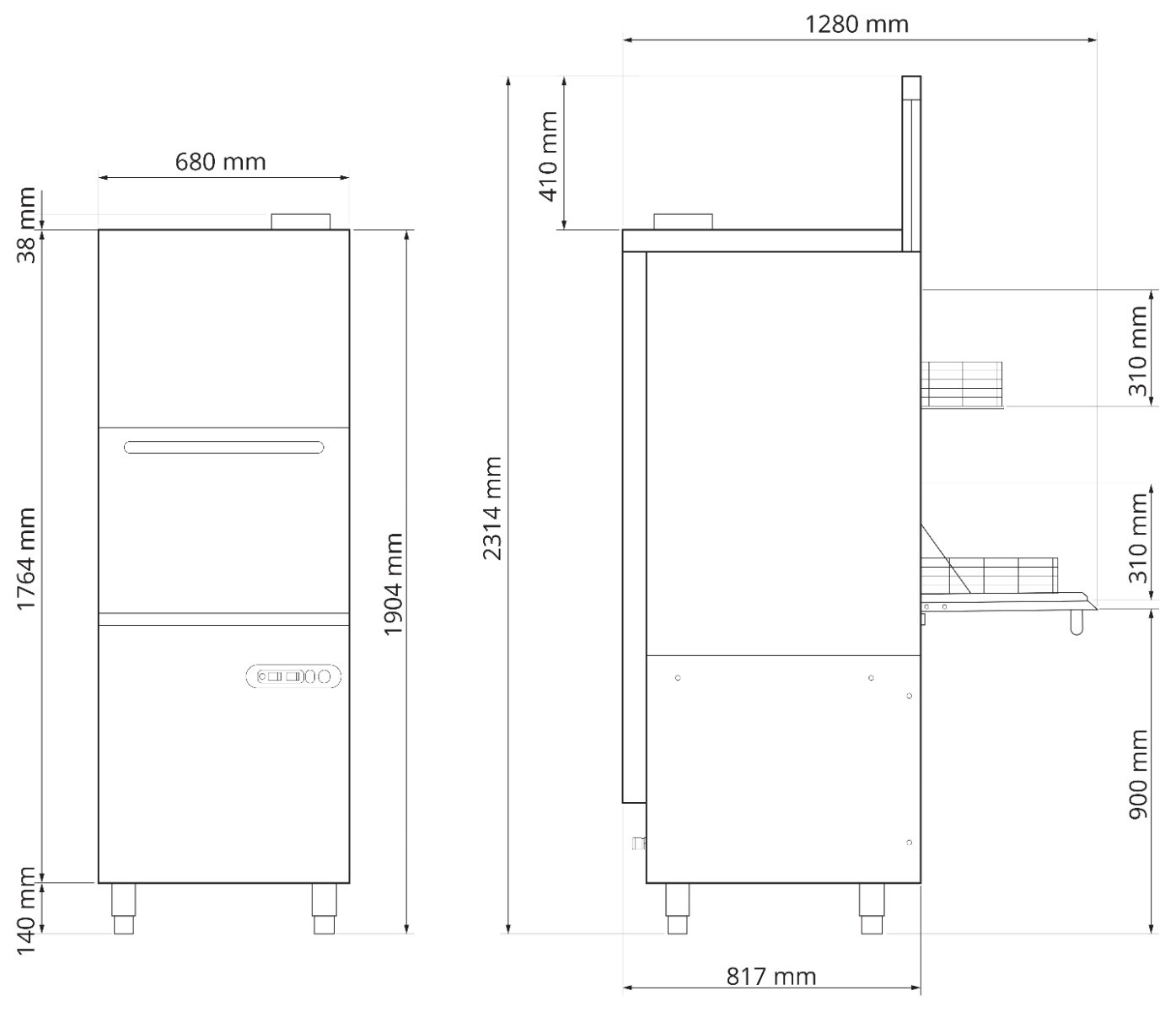 Mach Utensil Washer 55x69cm Double Basket