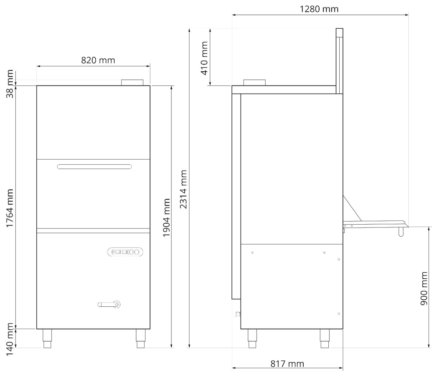 Mach Utensil Washer 69x69cm Single Basket