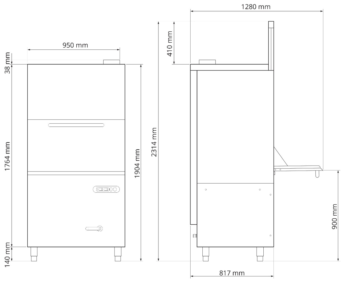 Mach Utensil Washer 82x69cm Single Basket