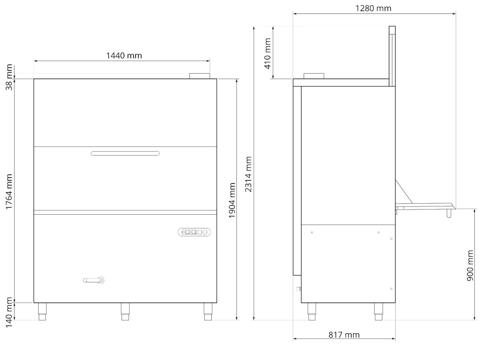 Mach Utensil Washer 130x69cm Single Basket
