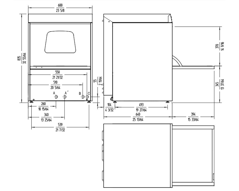 Sammic Ultra UX-50B Commercial Dishwasher 500mm Basket