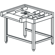Right Hand Motorised Roller Corner Entry 85cm