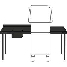 Pass Through Prewash Sink 1200mm Left Straight Bundle