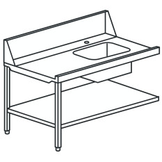 Left Hand Prewash Sink & Undershelf 120cm