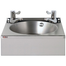BaSix Stainless Steel Hand Wash Station + 3 Inch Lever Taps
